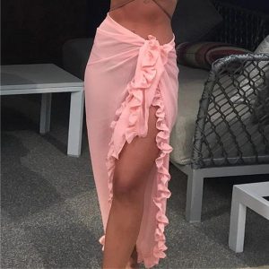 Beach-Skirt-Wrap-Sarong-Pink