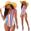 Colorful Striped One Piece Swimsuit