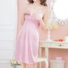 Pink Babydoll Sleepwear with lace & bow