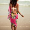 Pink Bohemian Beach Dress Summer Cover Up